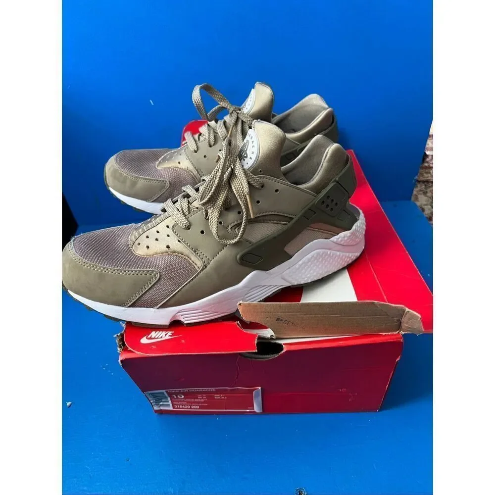 Nike Air Huarache Cargo Khaki Green Running Shoes Mens Size 13